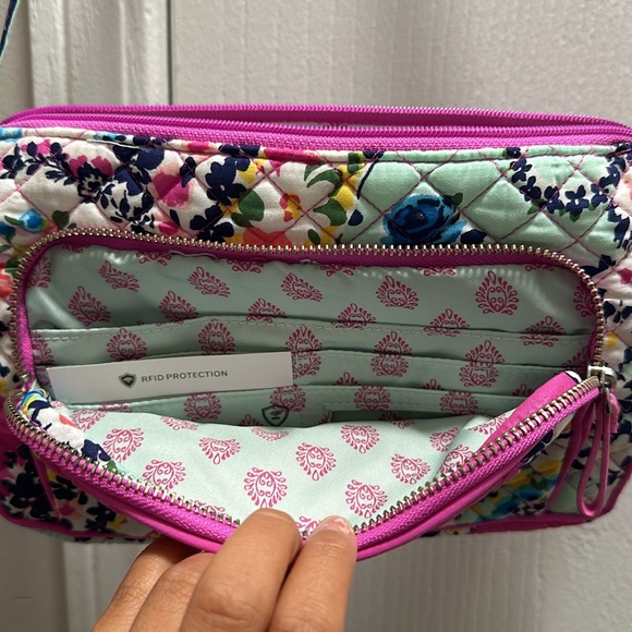 Vera Bradley Wildflower Paisley Little Crossbody Purse - Picture 3 of 7